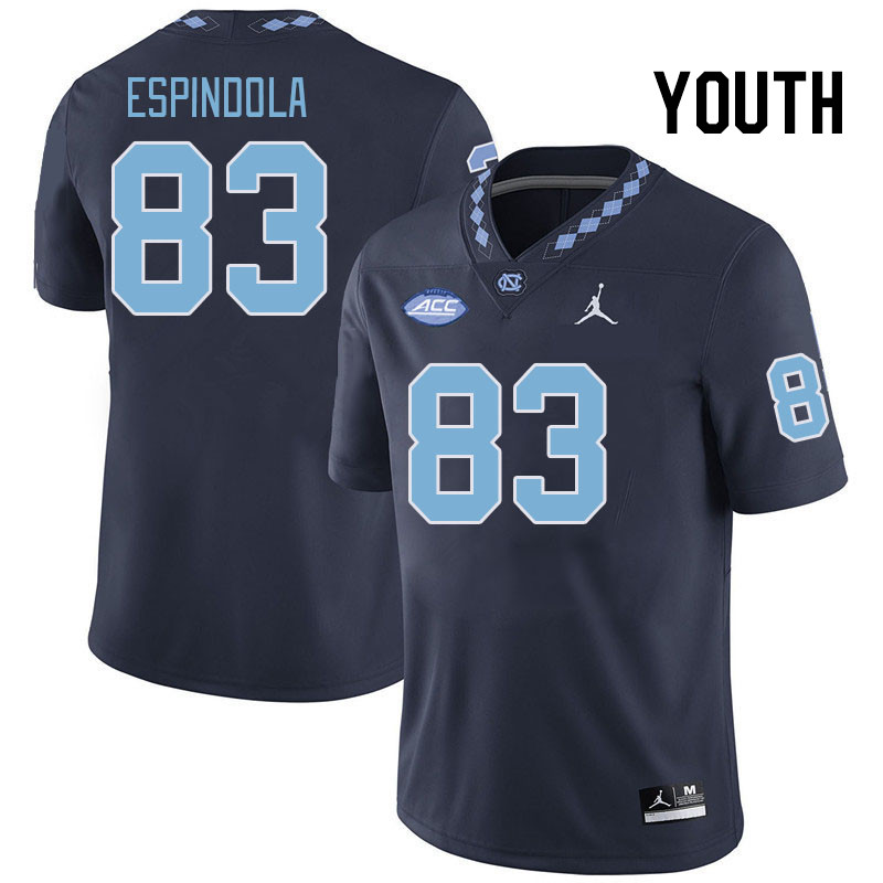Youth #83 Josh Espindola North Carolina Tar Heels College Football Jerseys Stitched Sale-Navy